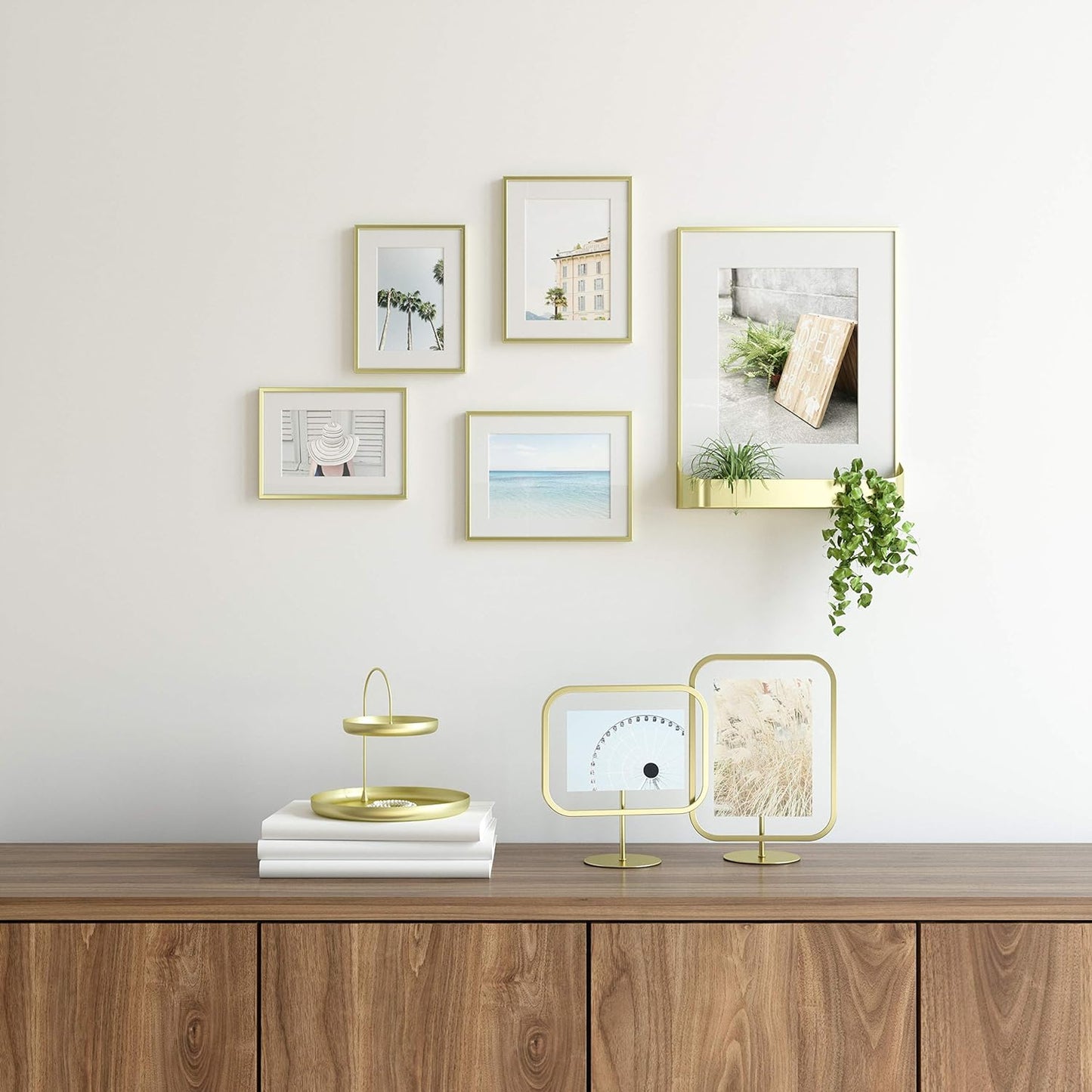 Infinity Sqround Picture Frame 4"x6" - Matte Brass