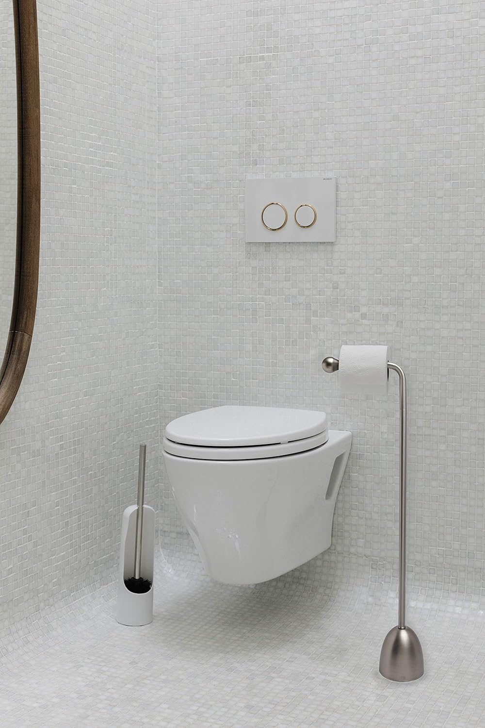 Teardrop Toilet Paper Stand - Nickel