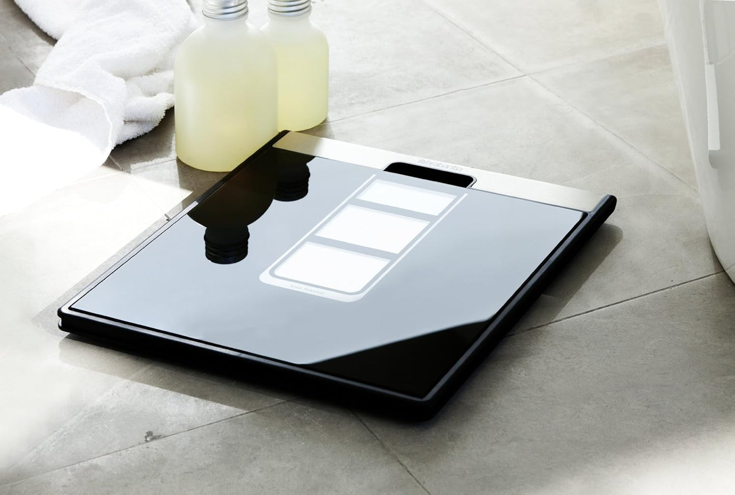 Solar Powered Bathroom Scales - Black