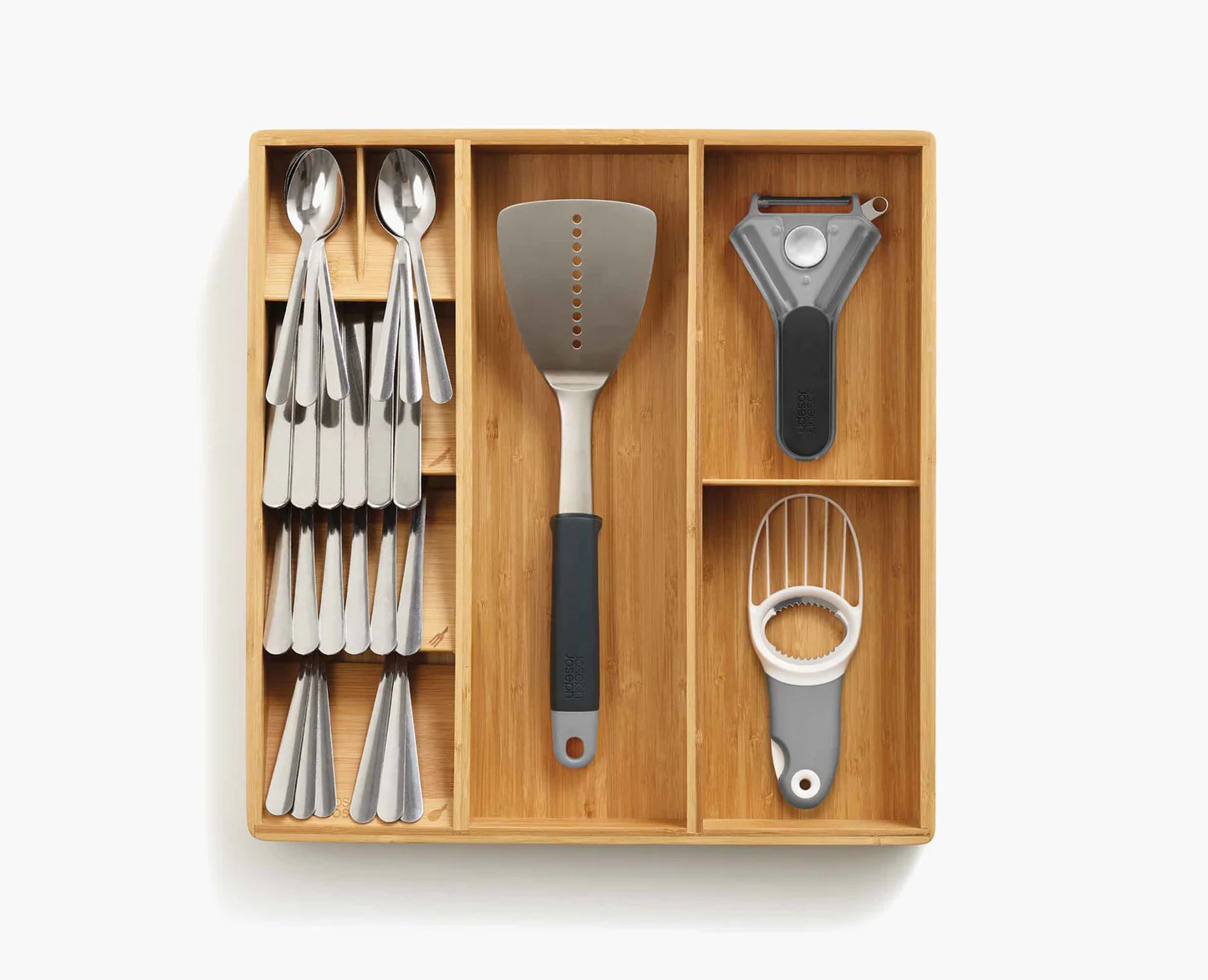 Drawerstore Bamboo Cutlery, Utensil & Gadget Organiser