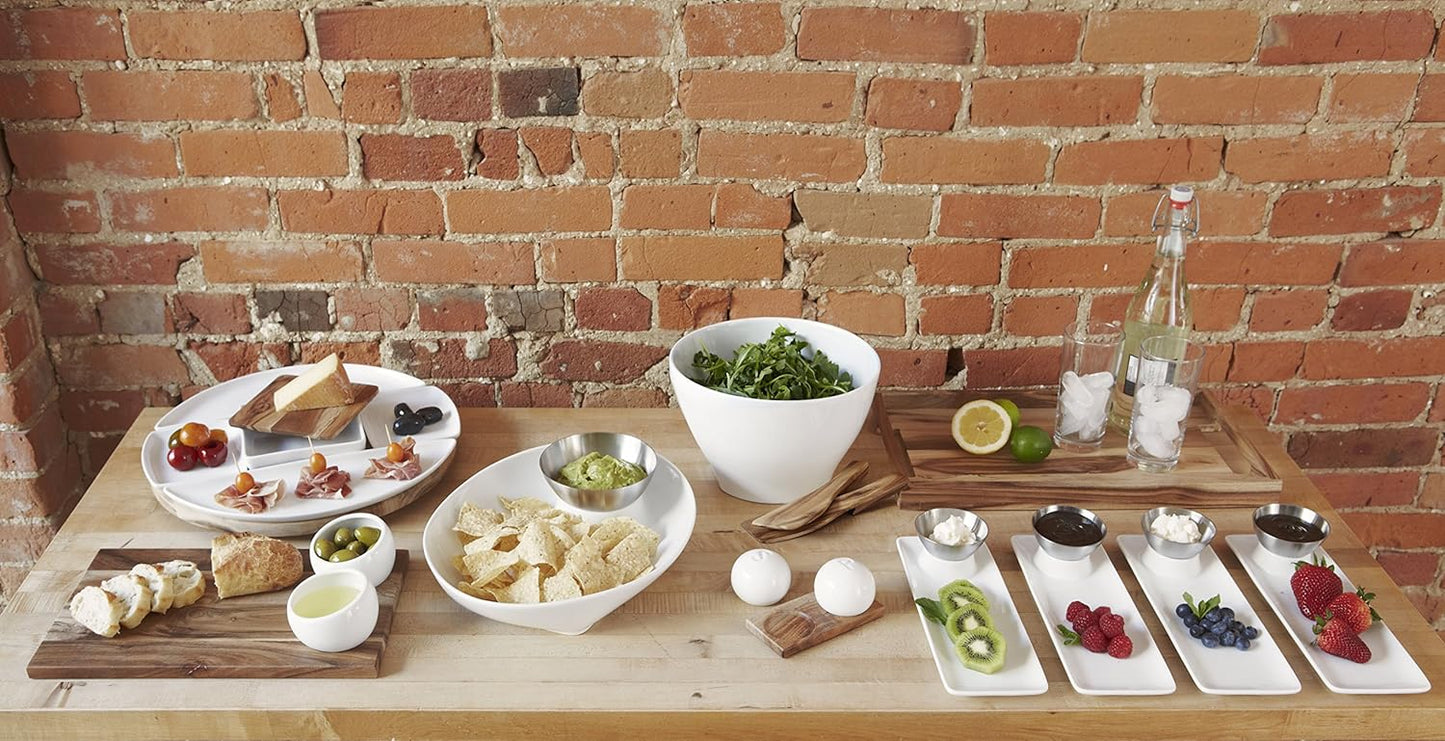 Spun Lazy Susan - White/Natural