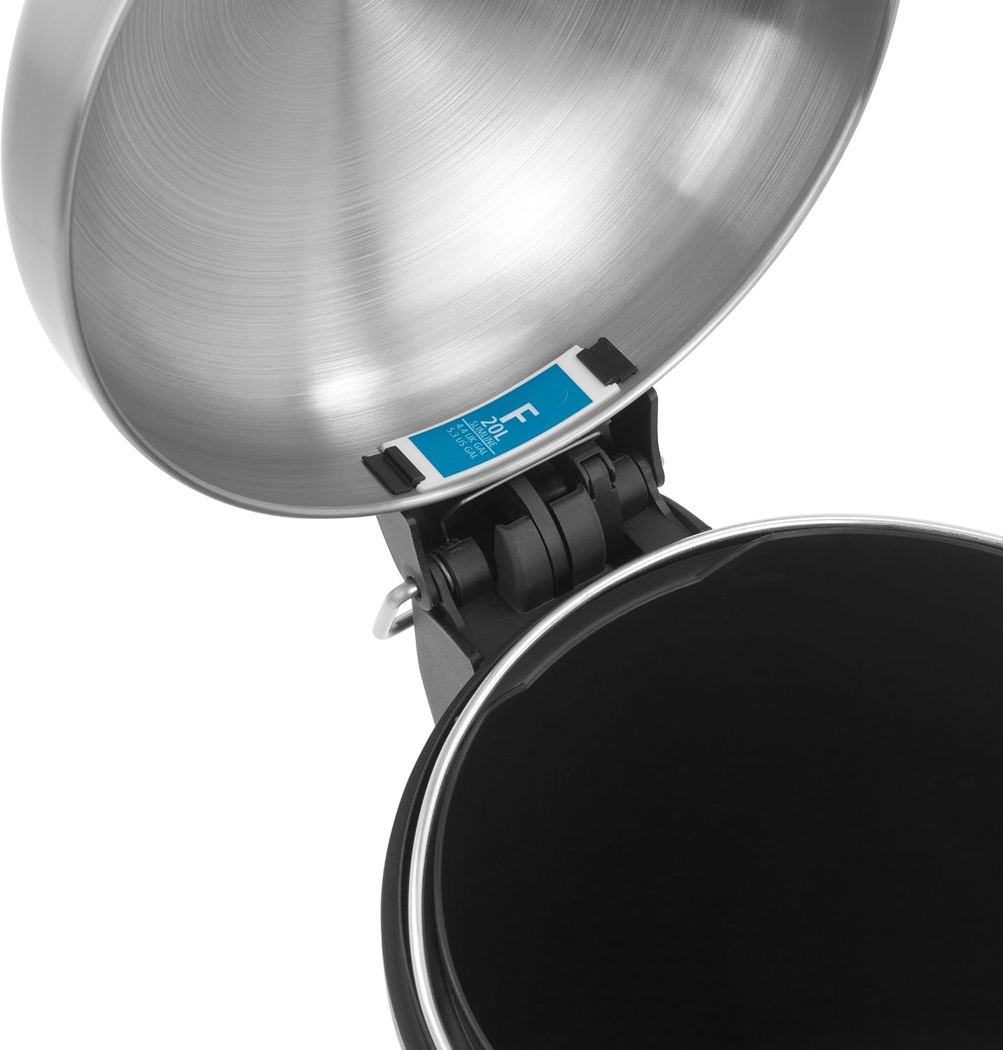 Retro Bin Slimline Motion Control 20 Litre - Matt Steel Fingerprint Proof