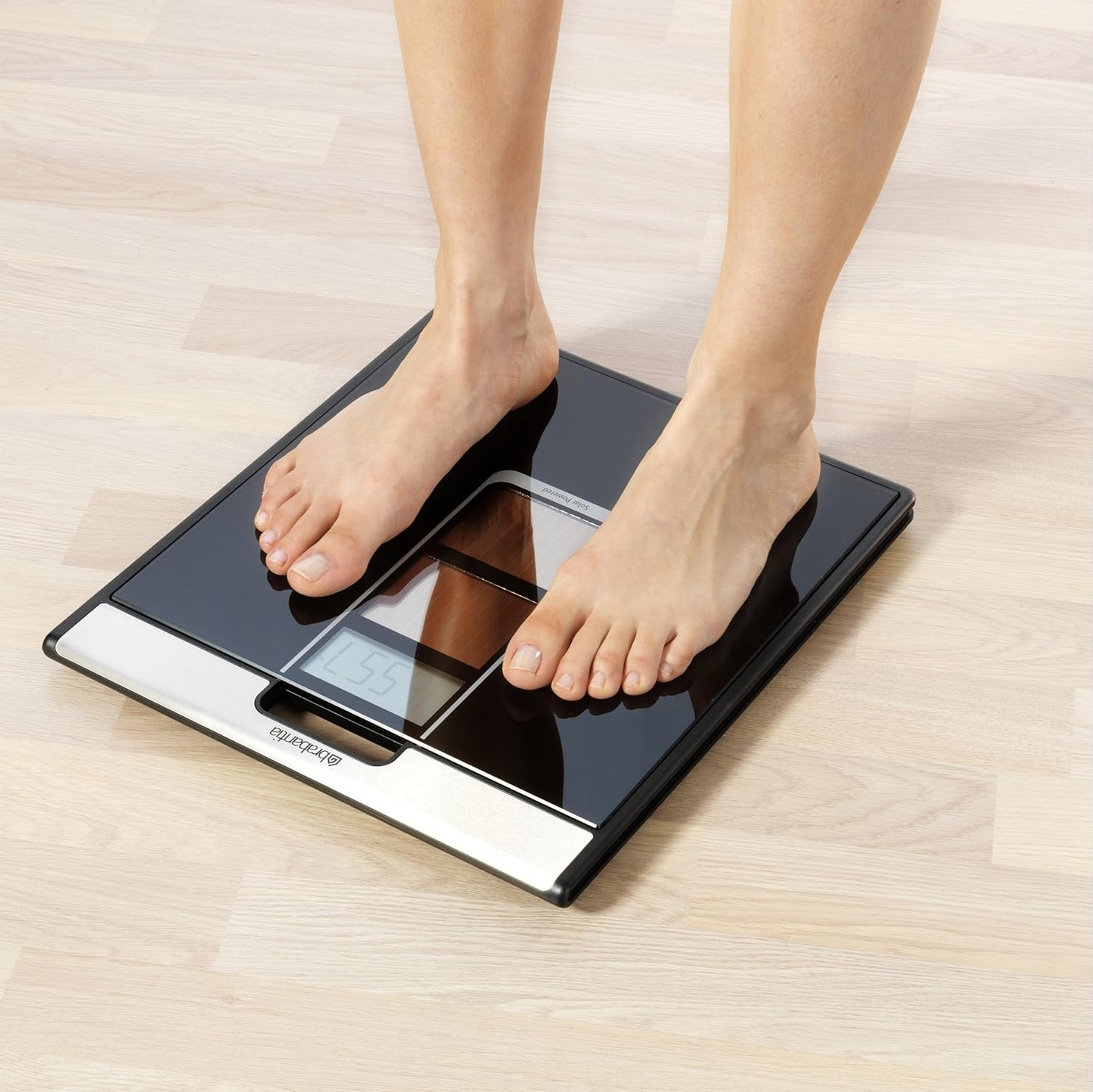 Solar Powered Bathroom Scales - Black