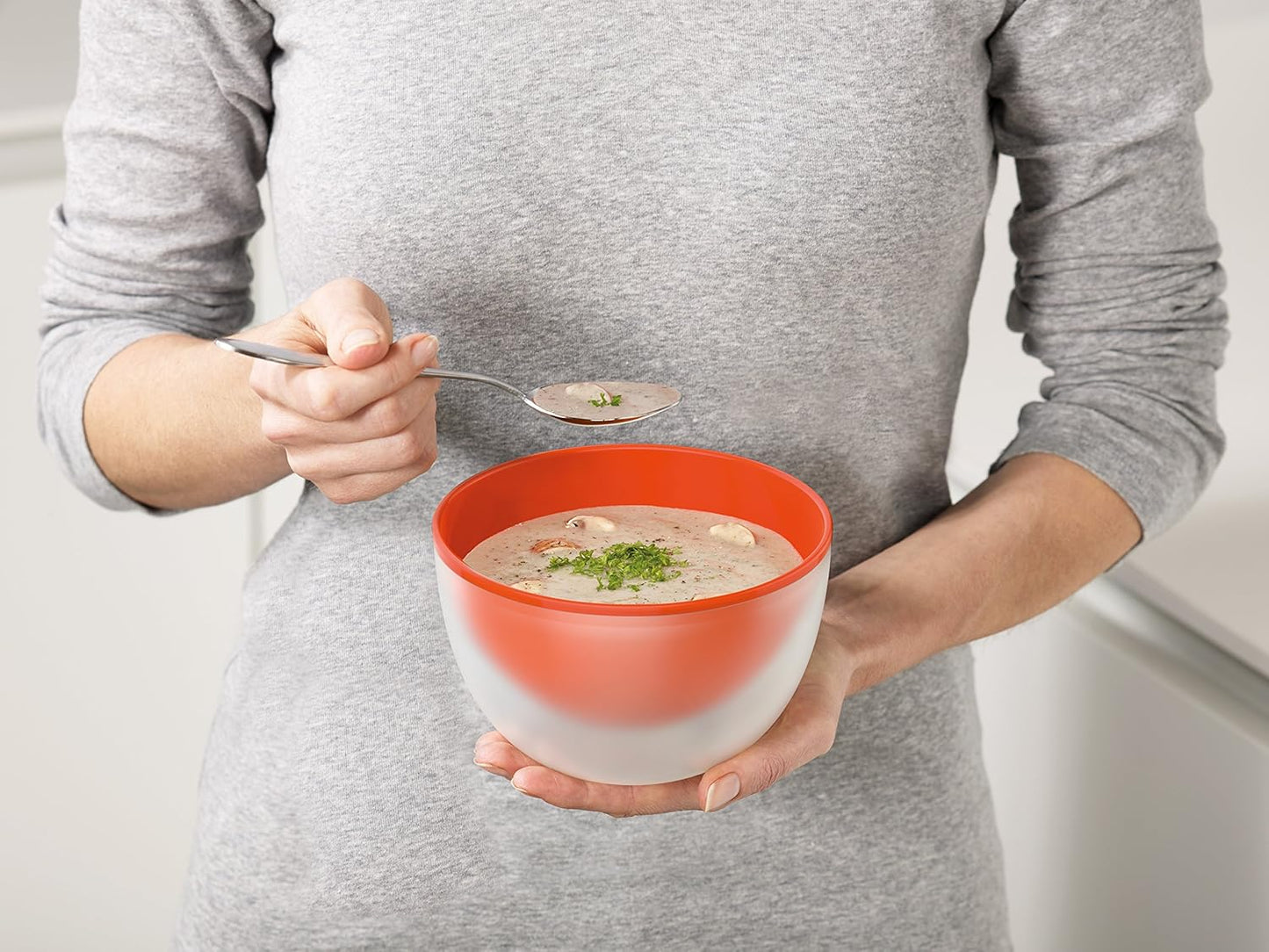 M-Cuisine Cool Touch Microwave Bowl (Set of 2) - Orange