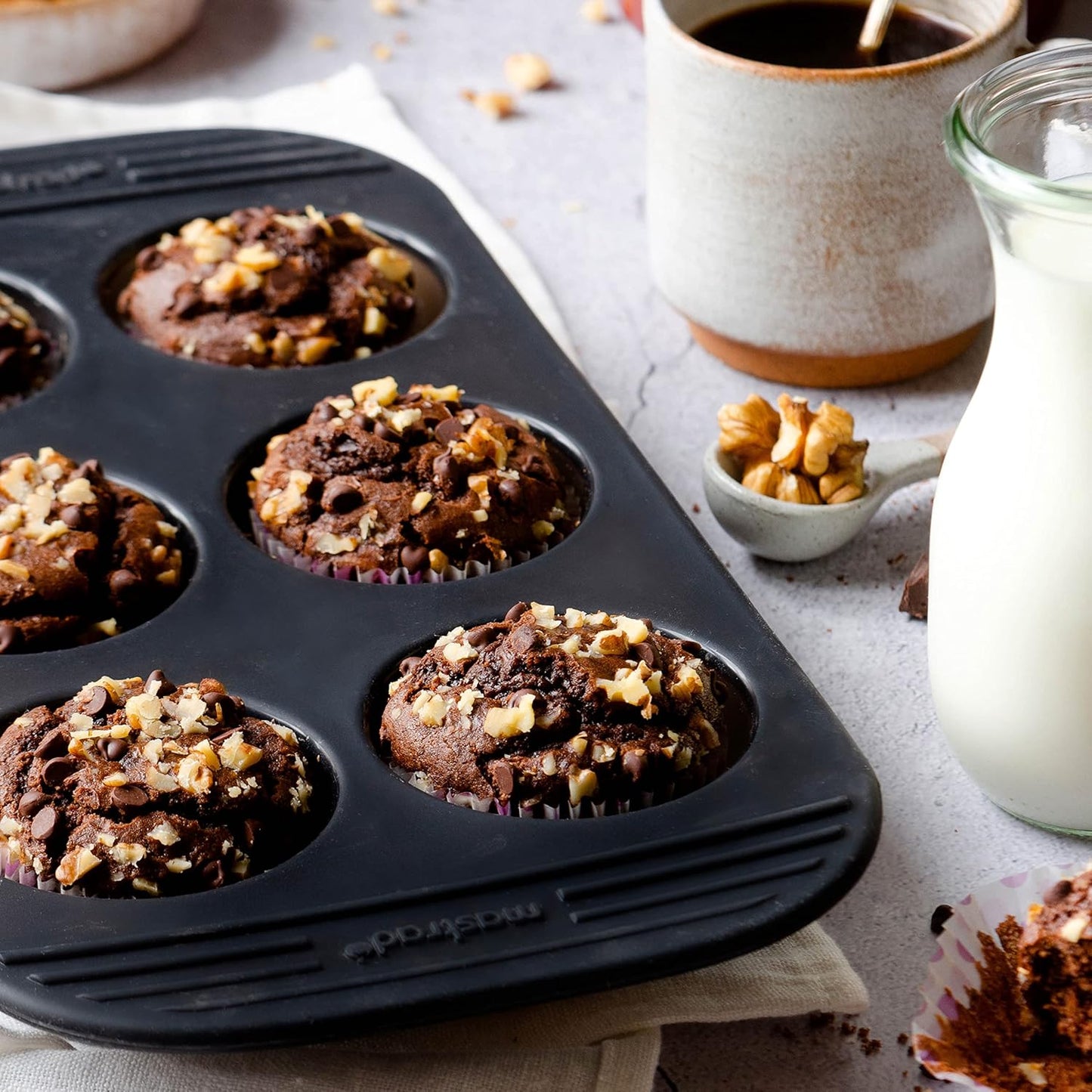 6 Mini Muffin Baking Pan - Grey Translucent