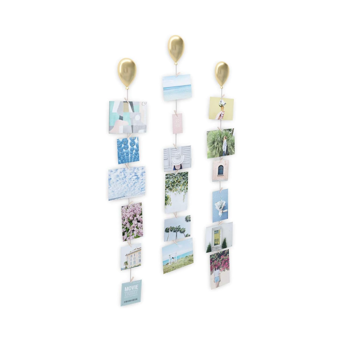 Up Photo Display (Set of 3) - Matte Brass