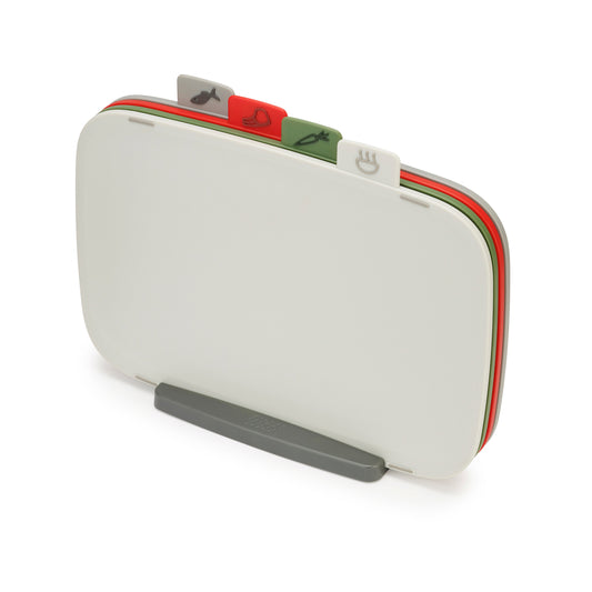 DUO Set Of 4 Chopping Boards with Storage Stand - Multicolour