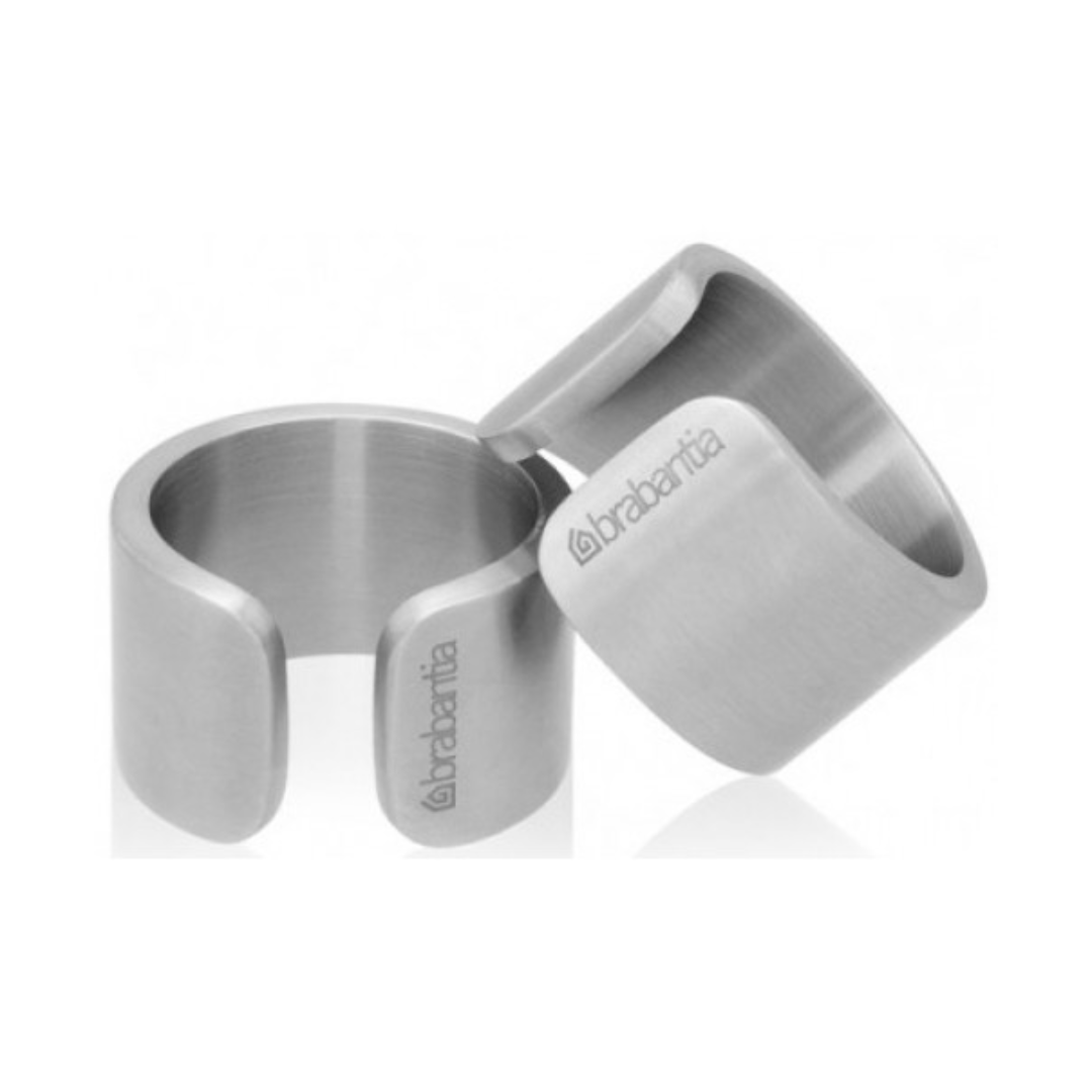Napkin Ring 2Pcs - Matt Steel