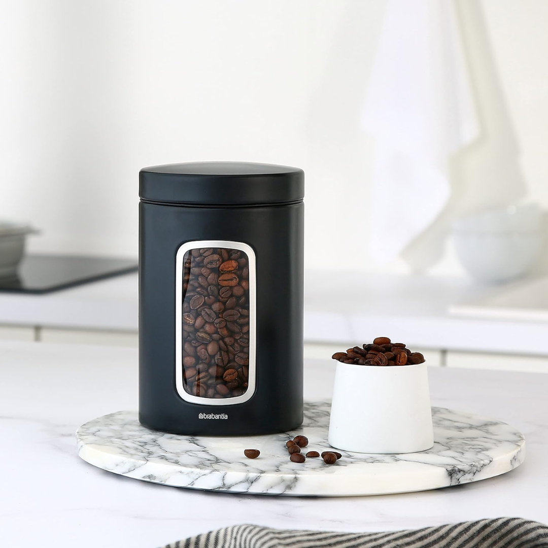 Window Canister Lid 1.4 Litre - Matt Black