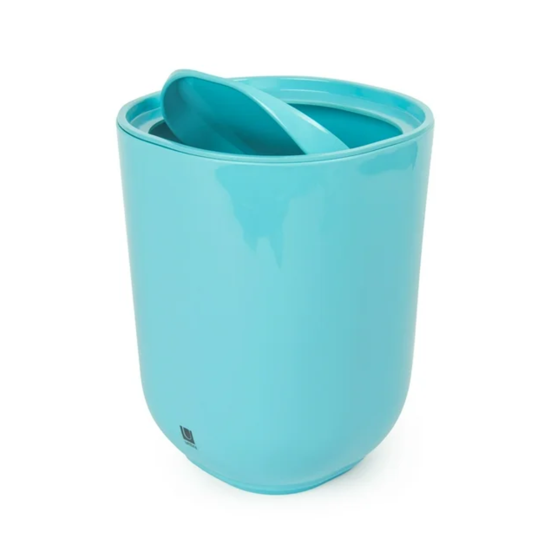 Step Waste Can with Lid - Surf Blue