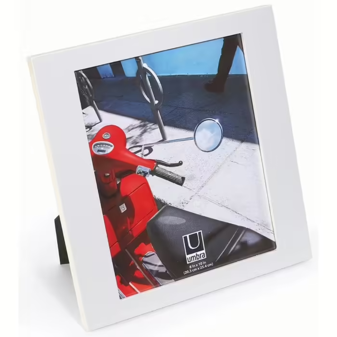 Simple Wood Desk Frame 4x6" - White Gloss