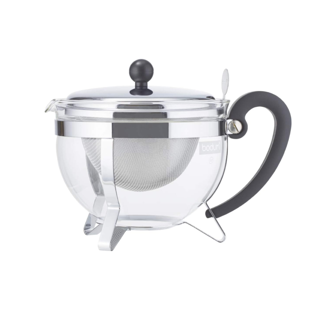 Chambord Tea Pot with Metal Lid and Frame, 1L/34oz