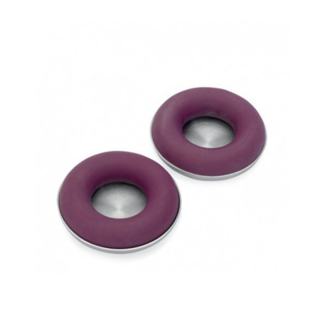 Egg Cup With Dish Set of 2 - Matt Steel/Purple
