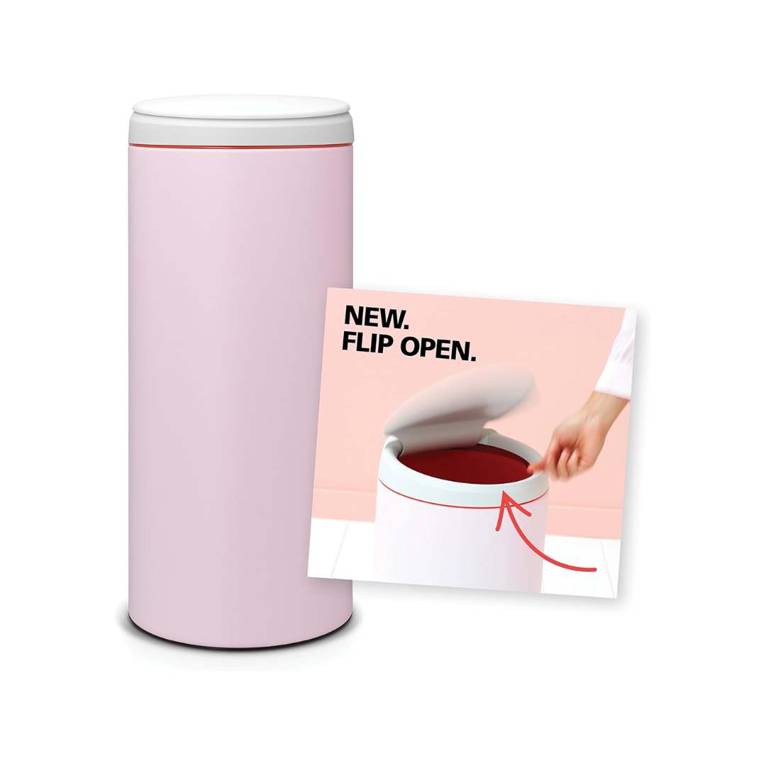 Flipbin 30 Litre - Mineral Pink/Light Grey Lid
