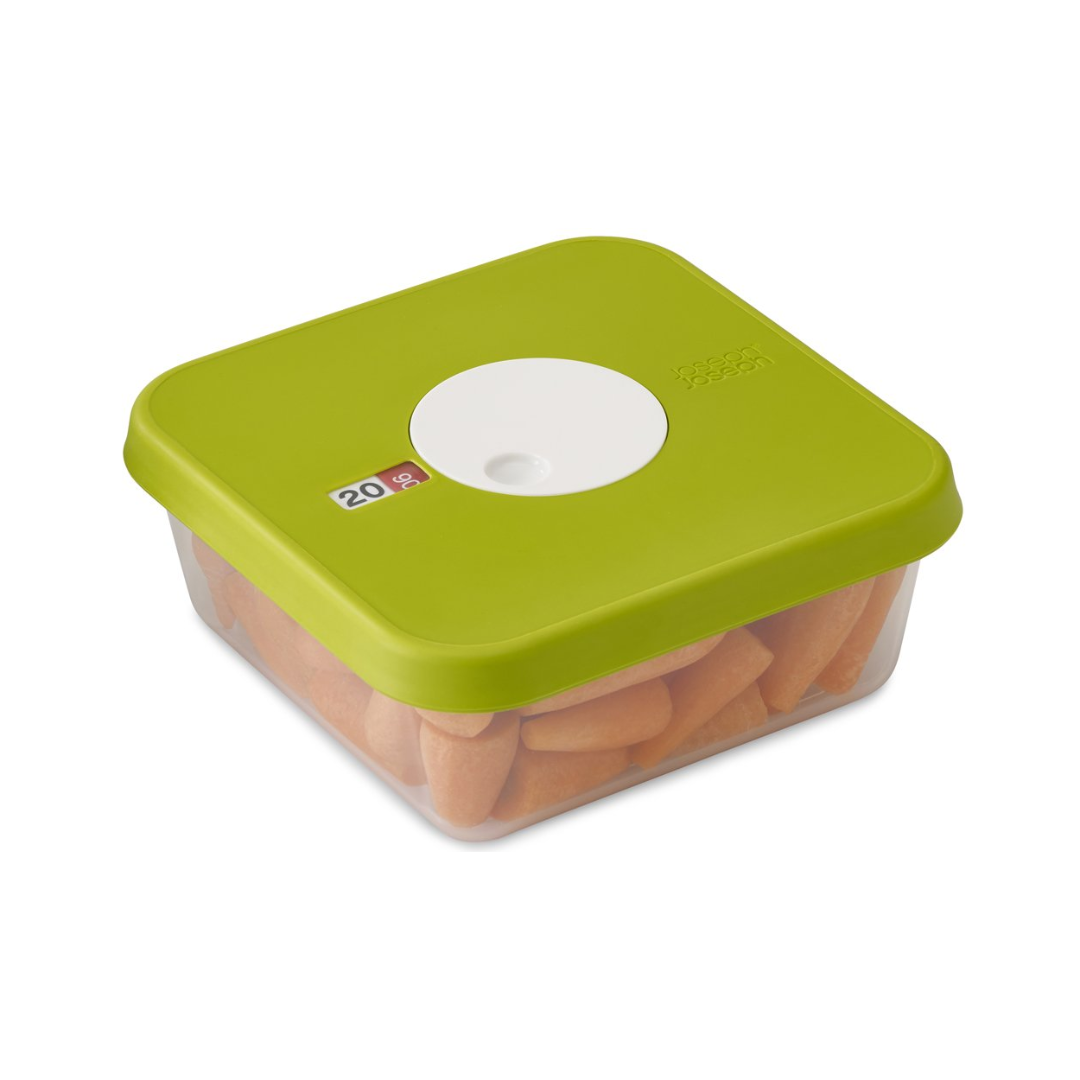 Dial Storage Container with Datable Lid Square - 1.2L