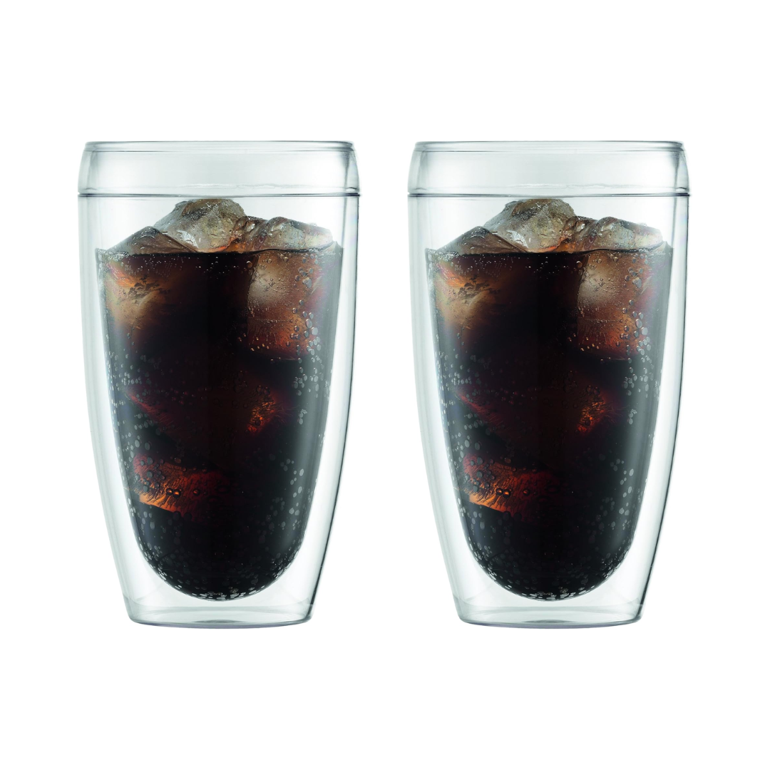 Pavina Outdoor Double Wall Tumbler (Set of 2), 0.45L/15oz - Transparent