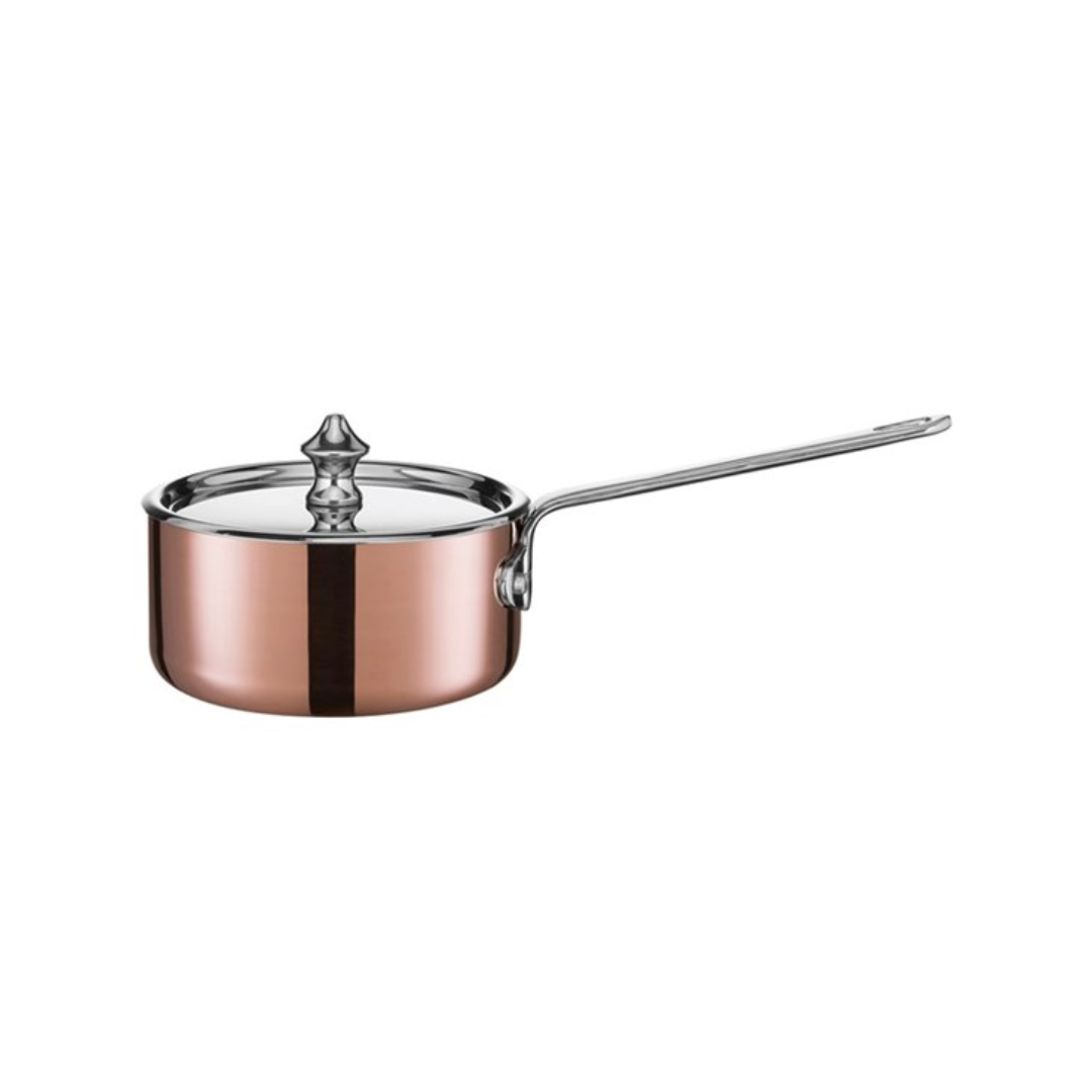 Maitre D' Copper - Saucepan with Lid 10cm/0.35L (Stainless Steel | Copper)