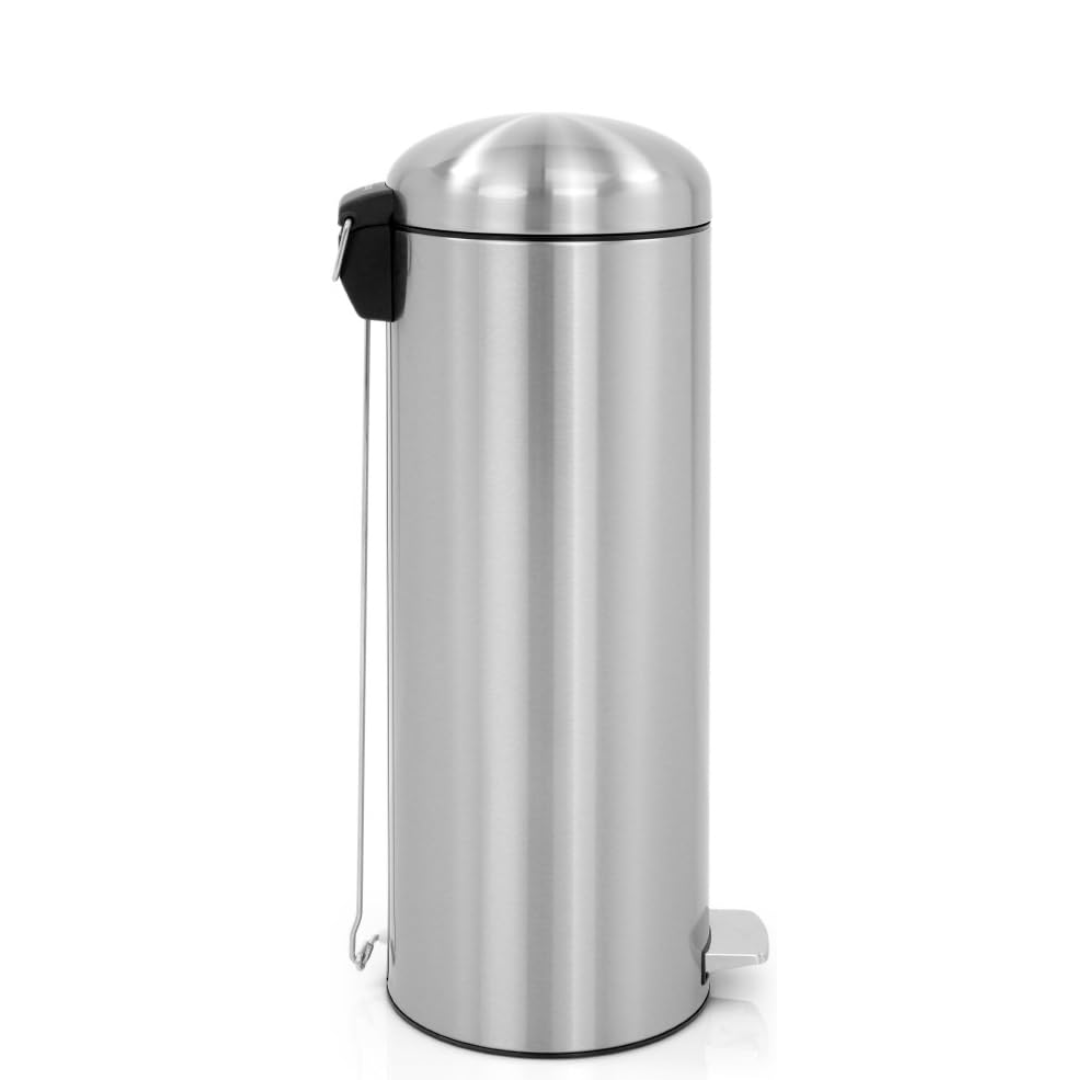 Retro Bin Slimline Motion Control 20 Litre - Matt Steel Fingerprint Proof