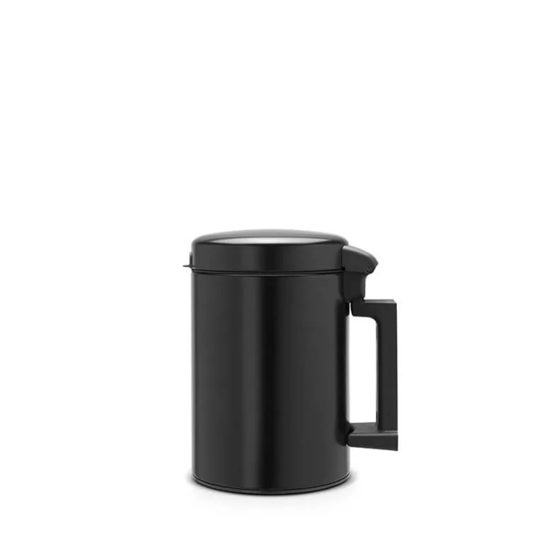 NewIcon Wall Mounted Bin Silent 3 Litre - Matt Black