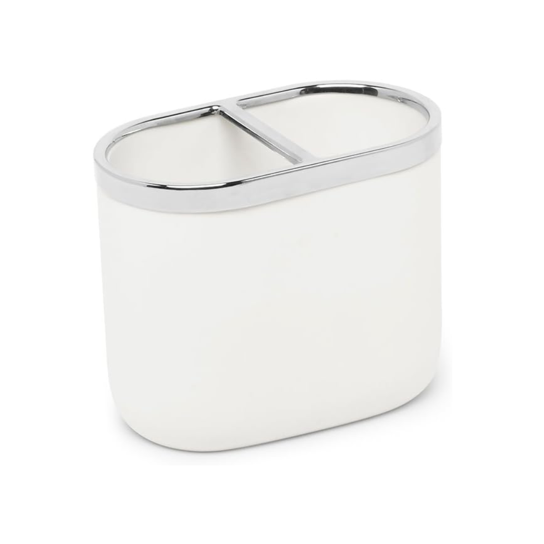 Junip Toothbrush Holder - White/Chrome