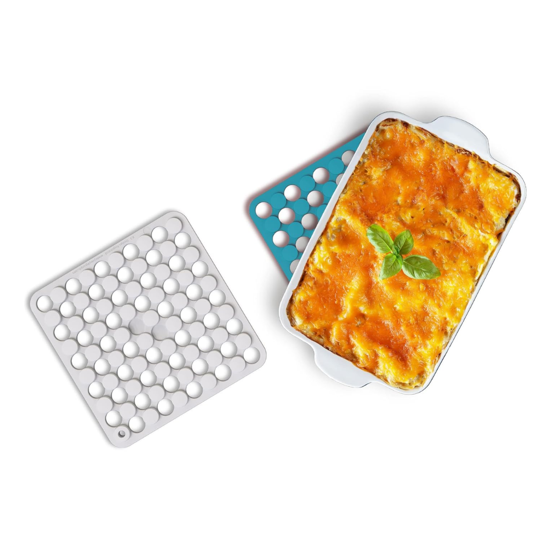 DUO Spot-On Silicone Trivets (Set of 2) - Dopal/Stone