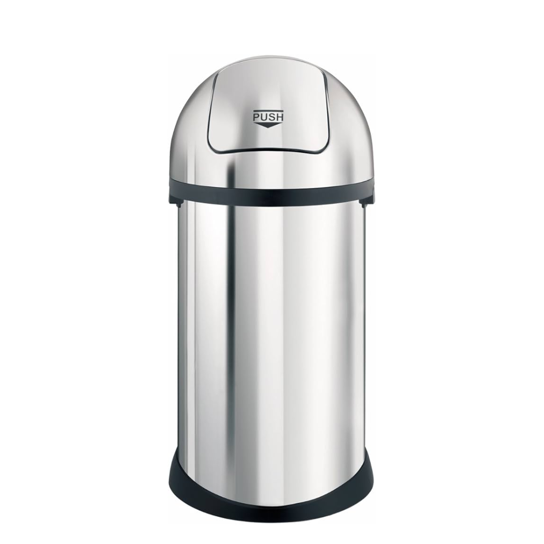 Push Bin 50 Litre - Brilliant Steel