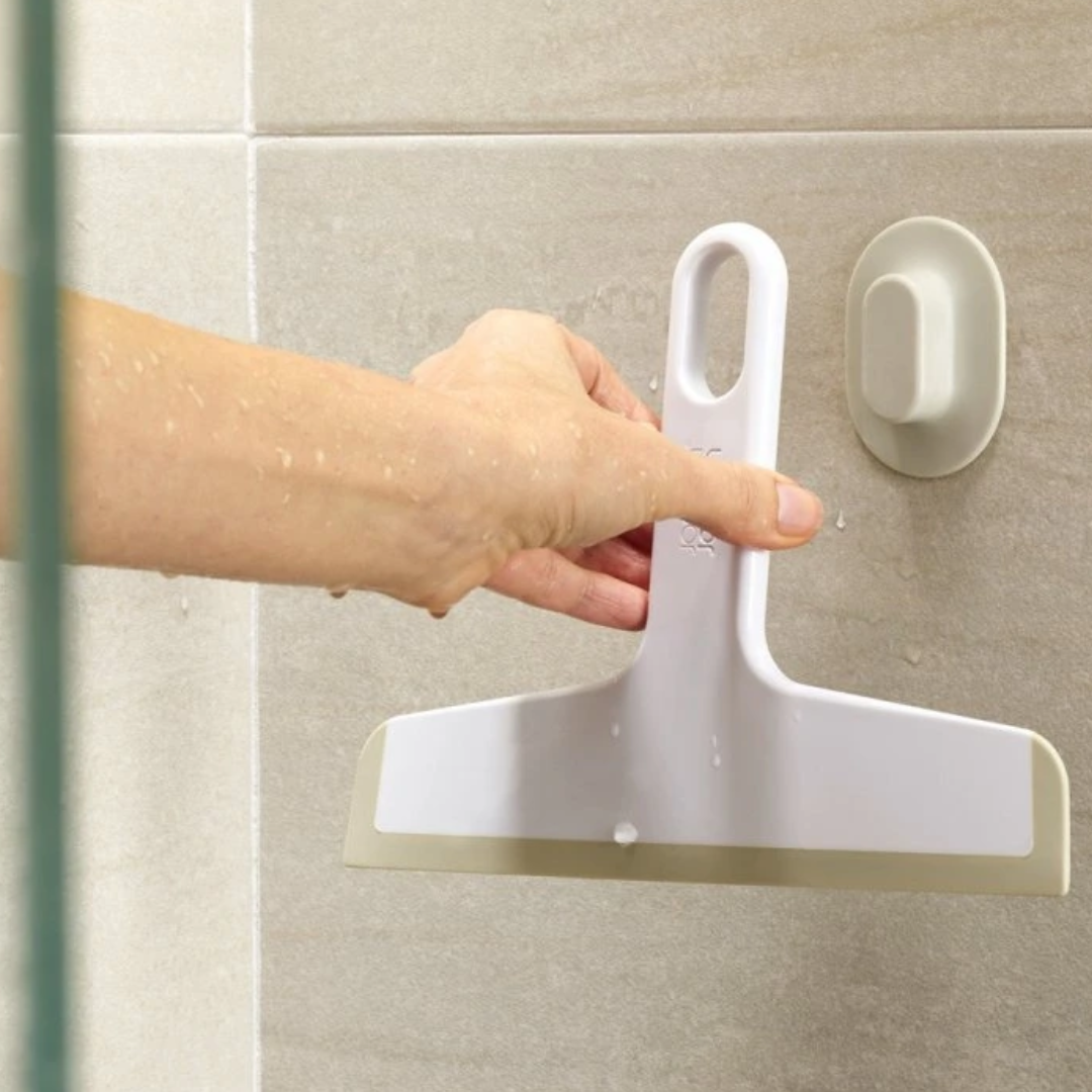 DUO Slimline Squeegee with Storage Hook - White