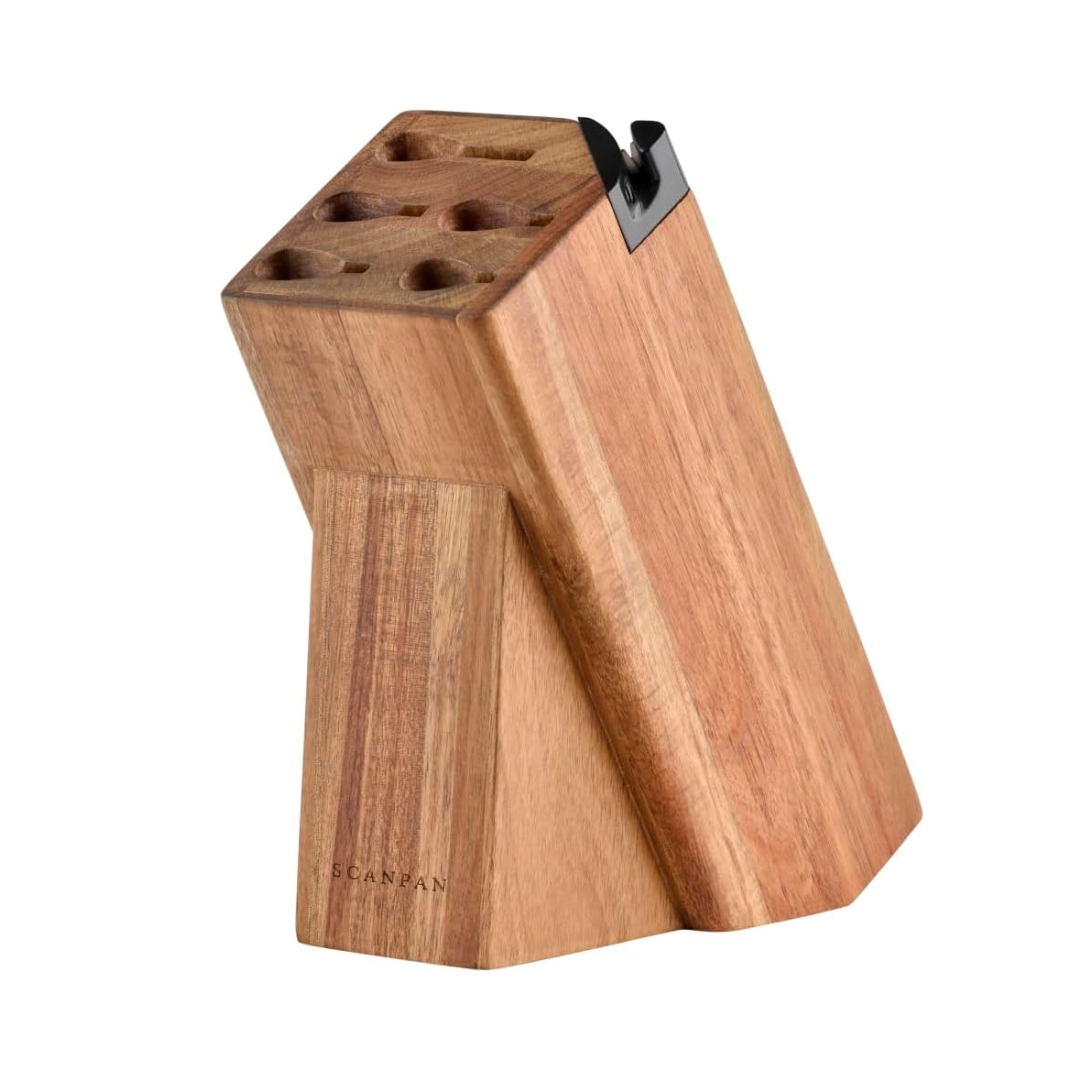 Sax - Acacia Knife Block Set (6Pcs) with Sharpener