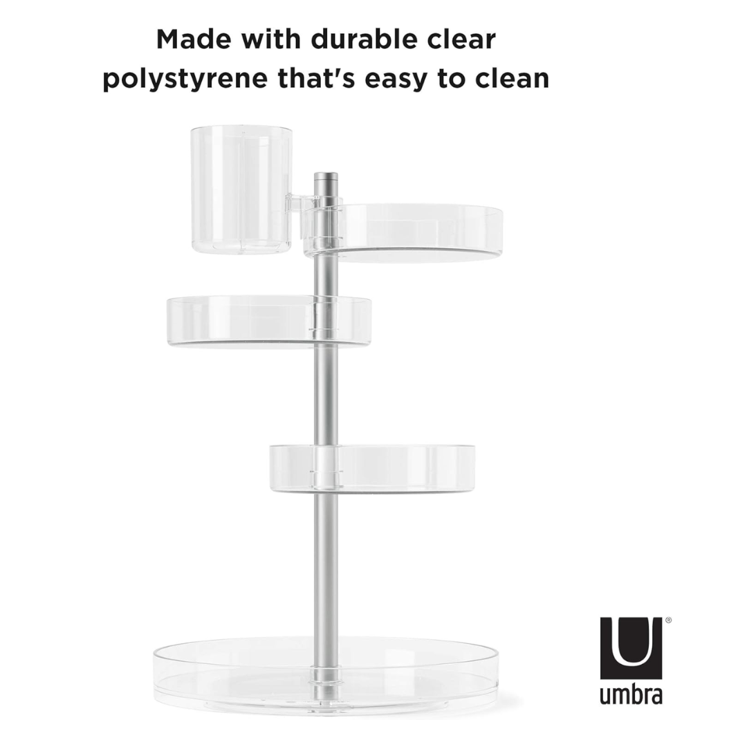 Pirouette Organizer - Clear/Nickel