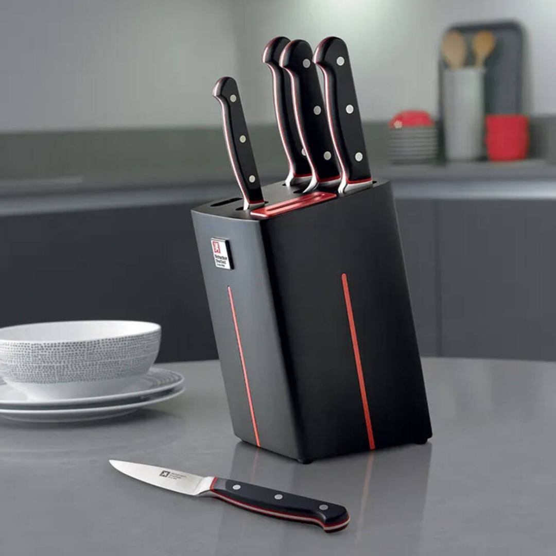 Velocity 5-pc. Knife Block Set With Built-In Sharpener