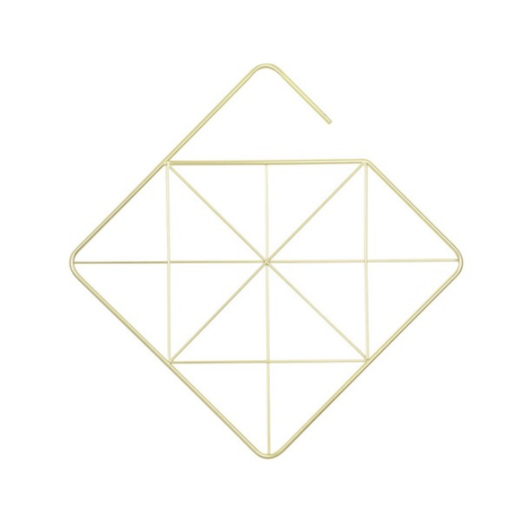 Pendant Scarf Hanger Square - Brass
