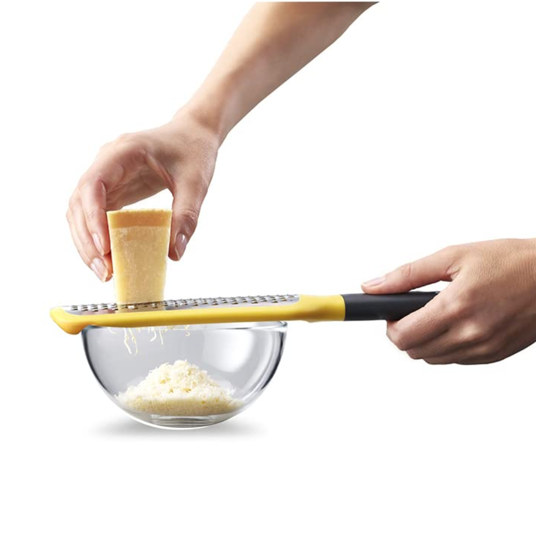 GripGrater Paddle Grater with Bowl Grip (Coarse) - Yellow