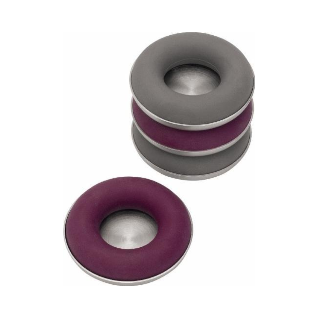 Egg Cup With Dish Set of 2 - Matt Steel/Purple
