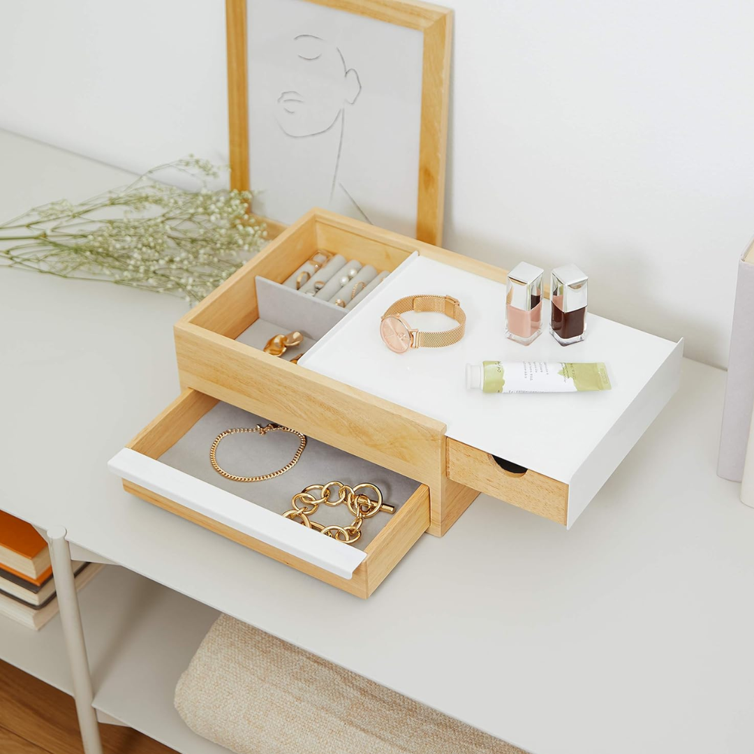 Stowit Jewelry Box - White/Natural
