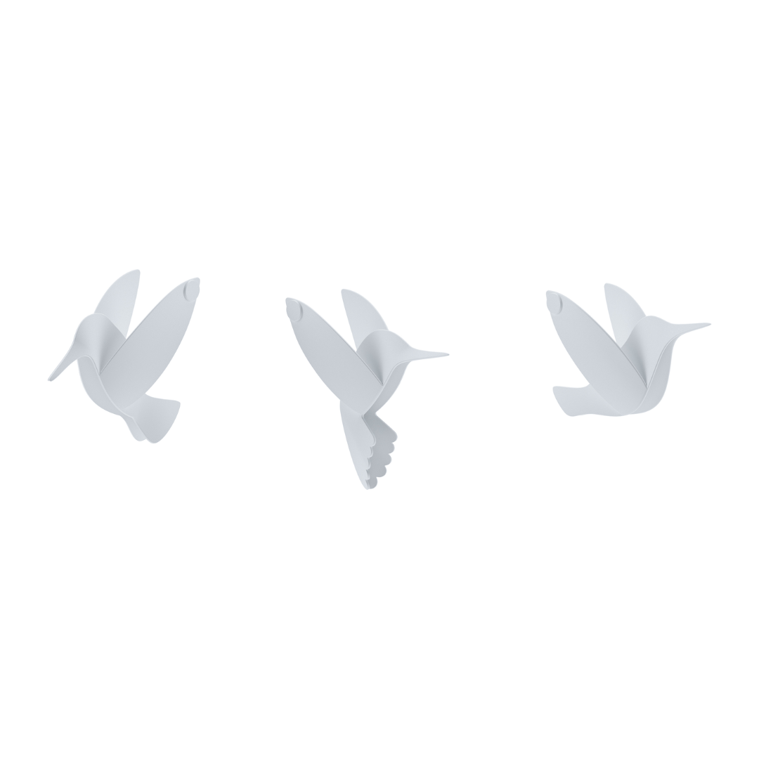 Hummingbird Wall Decor (Set of 9) - White
