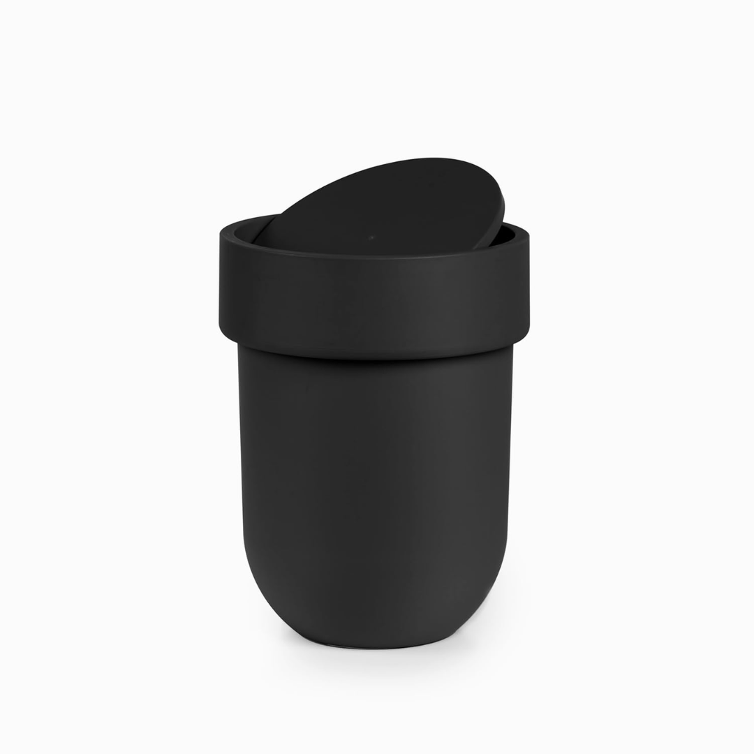 Touch Waste Can (with Lid) - Black