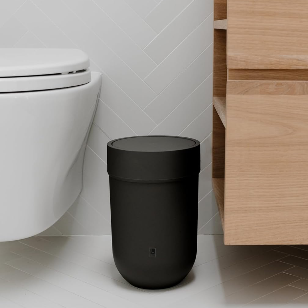 Touch Waste Can (with Lid) - Black
