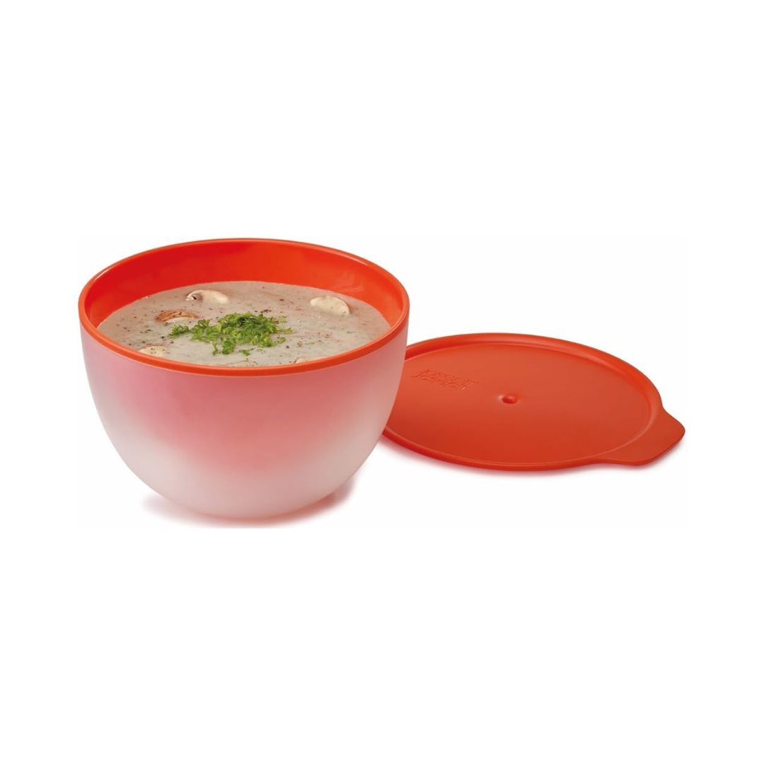 M-Cuisine Cool Touch Microwave Bowl - Stone/Orange