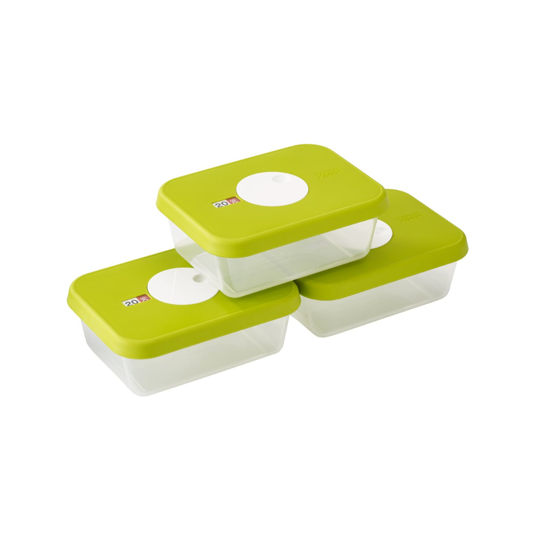 Dial Storage - 3 Pieces Container Set Rectangular (3x1L)