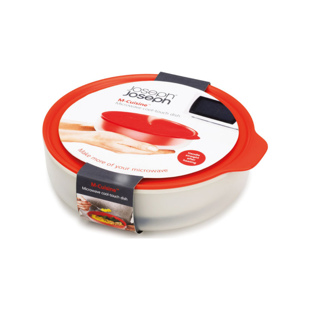 M-Cuisine Cool Touch Microwave Dish - Stone/Orange