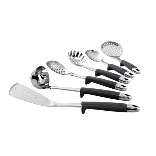 Elevate Steel 100 Kitchen Tool Set (Set of 6) - Brushed Metal