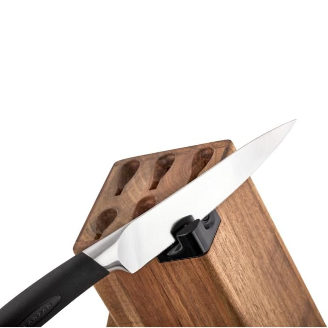Sax - Acacia Knife Block Set (6Pcs) with Sharpener