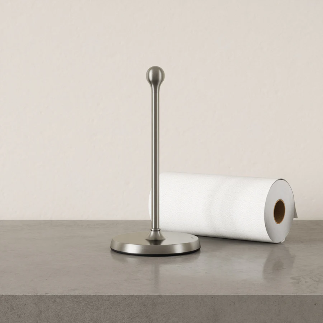 Teardrop Paper Towel Holder Rem (Knock Down) - Nickel