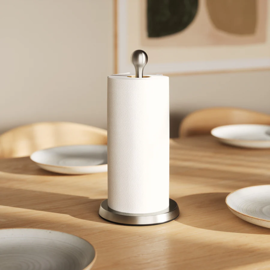 Teardrop Paper Towel Holder Rem (Knock Down) - Nickel