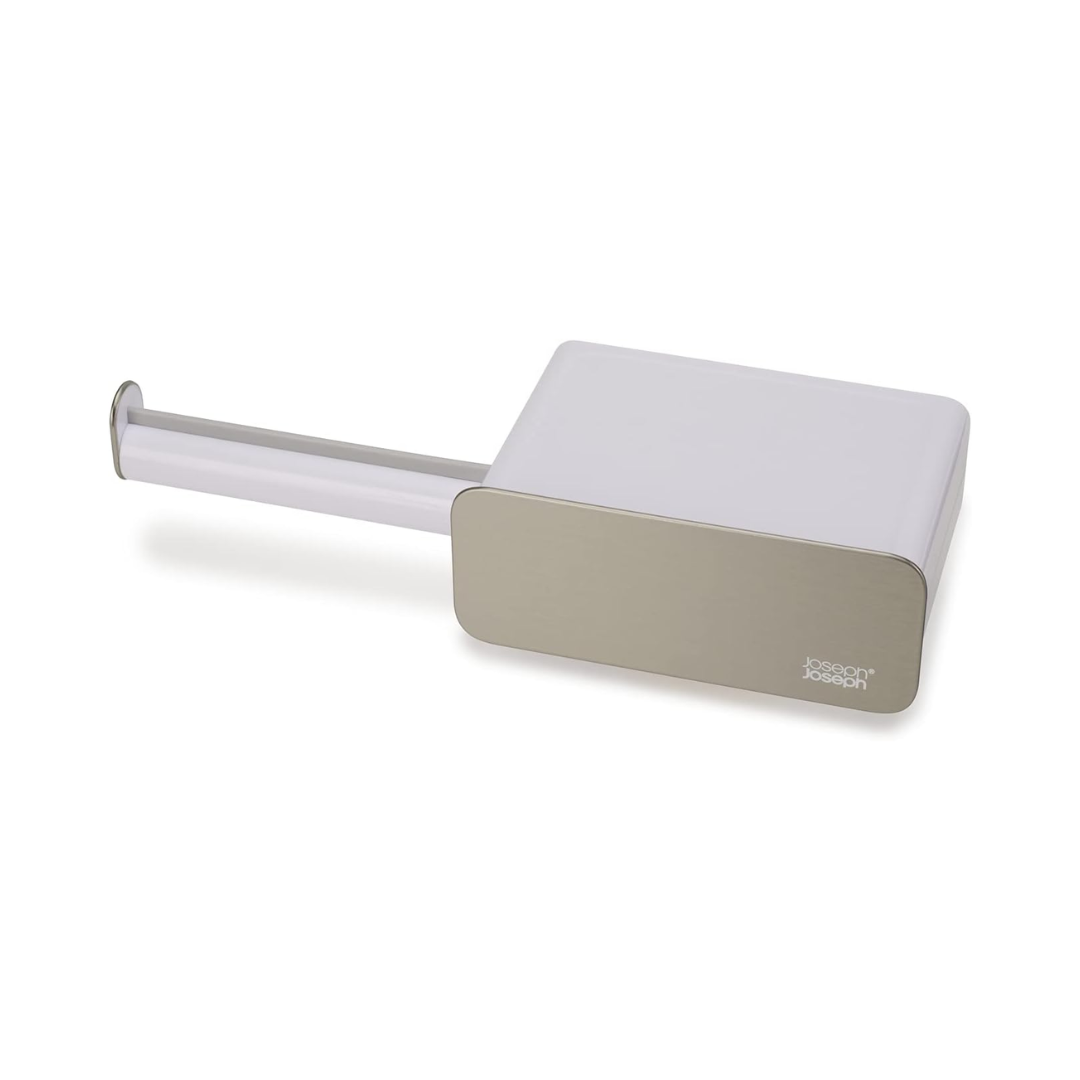 Easystore Steel Wall-Mounted Roll Holder - White