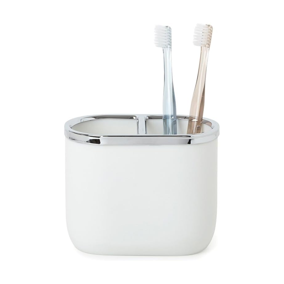 Junip Toothbrush Holder - White/Chrome