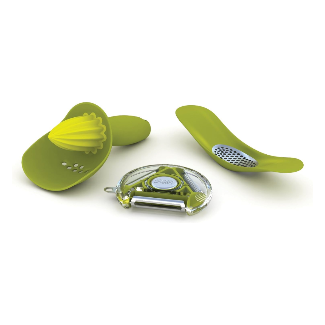 Gadgets Gift Set (Garlic Rocker,Rotary Peeler,Citrus Reamer)