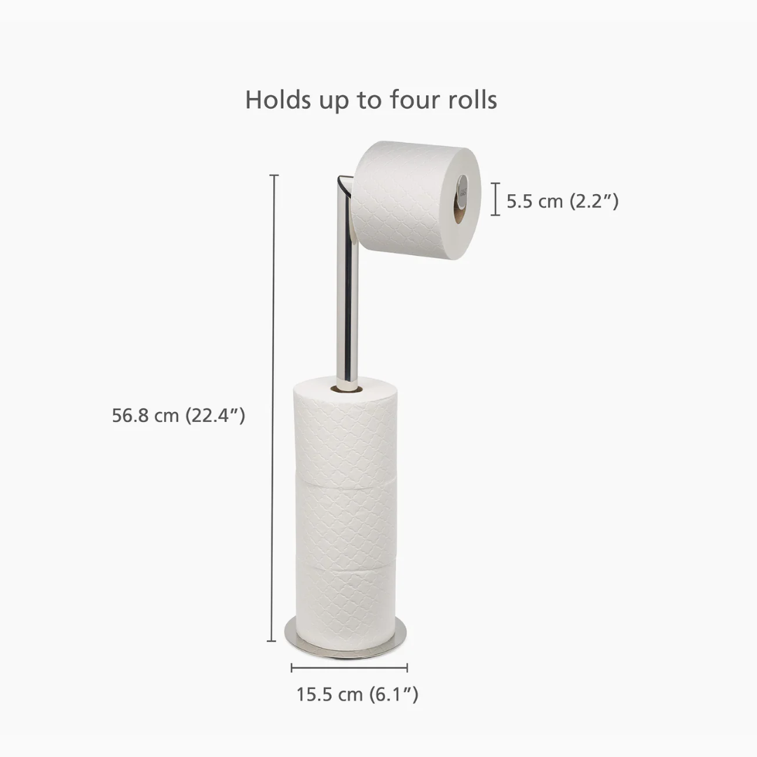 Easystore Luxe 2in1 Toilet Roll Stand