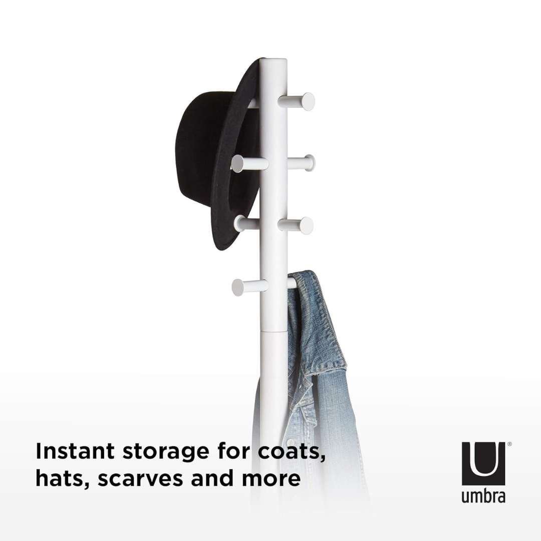 Pillar Coat Rack - White