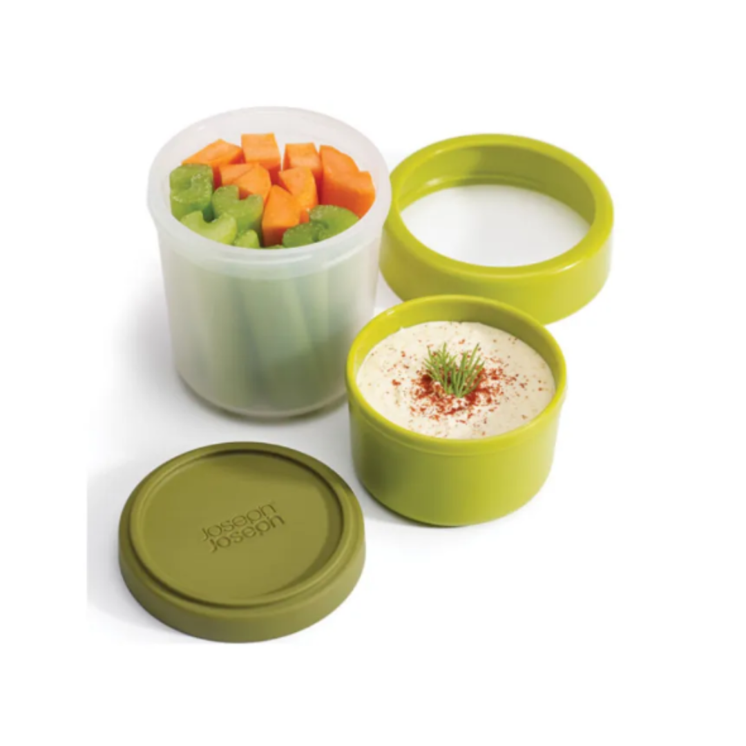 Go Eat Compact 2-In-1 Snack Pot - Green